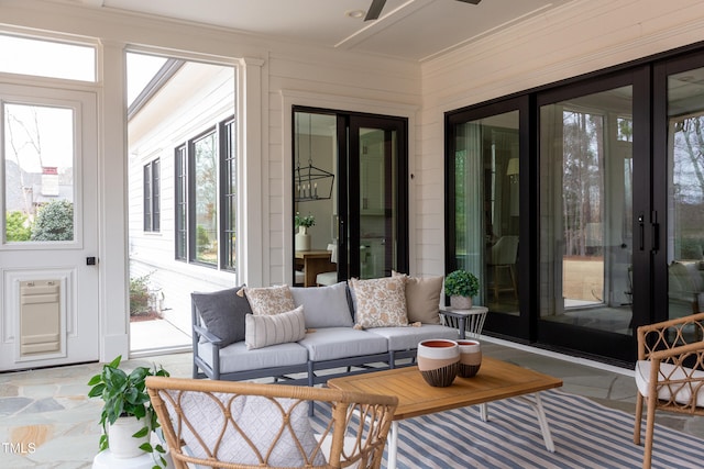 sunroom / solarium featuring a wealth of natural light