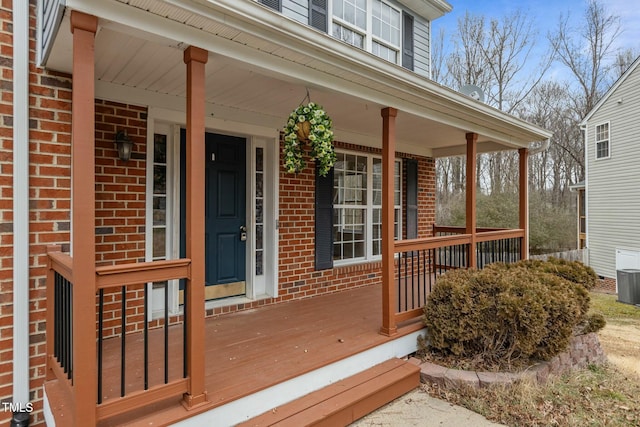 wooden deck with a porch