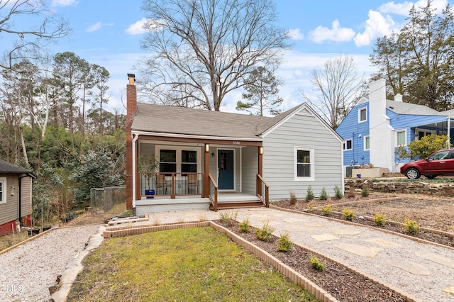 view of front of home featuring a porch