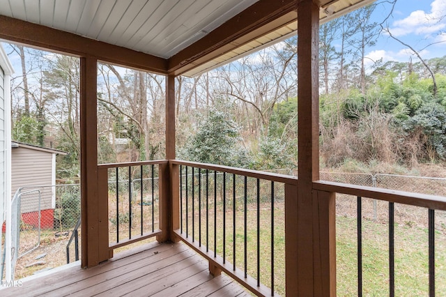 view of wooden terrace