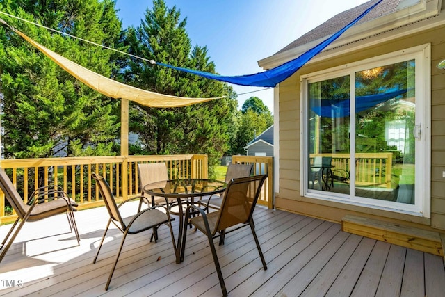 view of wooden deck