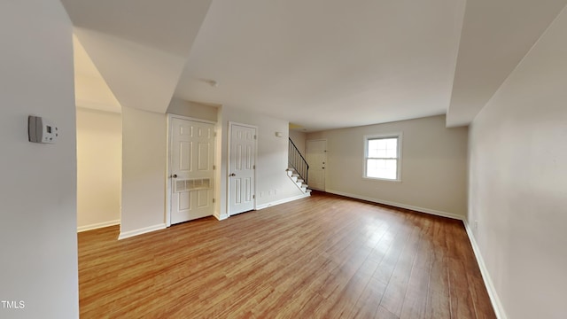 interior space featuring light wood-type flooring