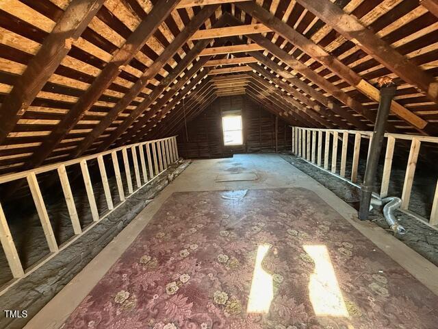 view of attic