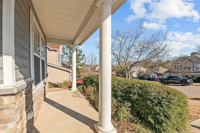 view of patio / terrace with covered porch