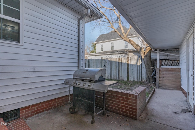 view of patio featuring grilling area