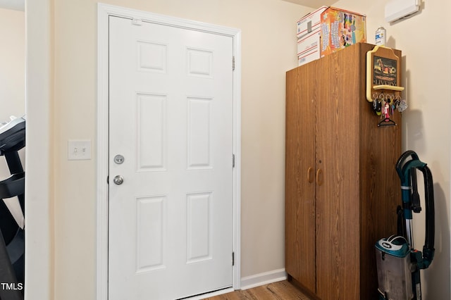 interior space with light hardwood / wood-style flooring