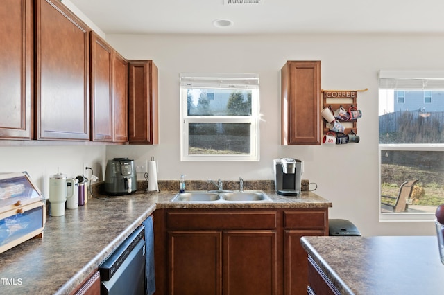 kitchen featuring dishwasher and sink