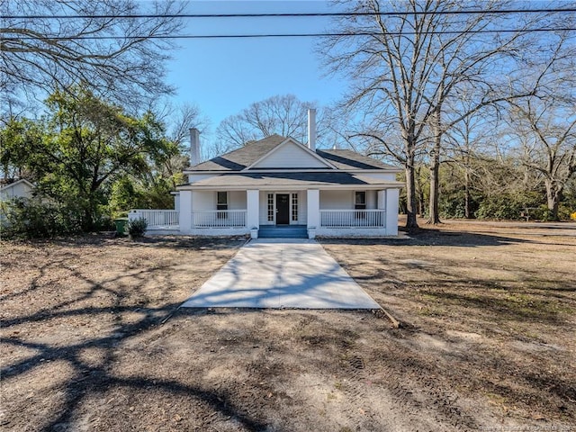 view of front of home with a porch