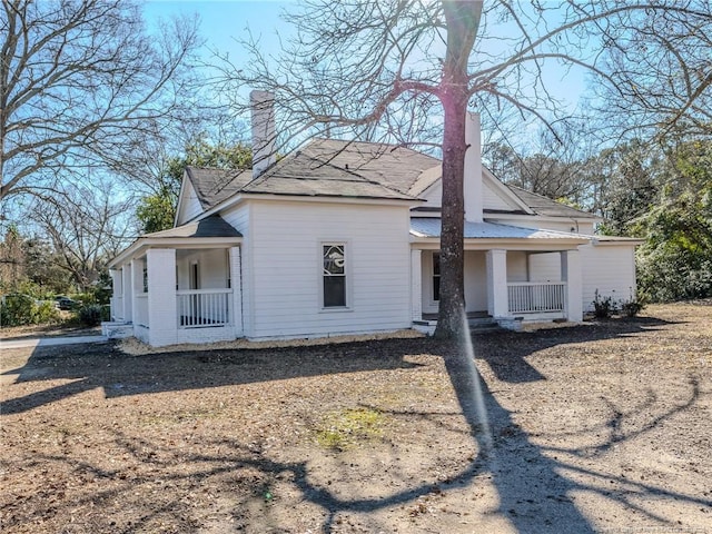 exterior space featuring covered porch