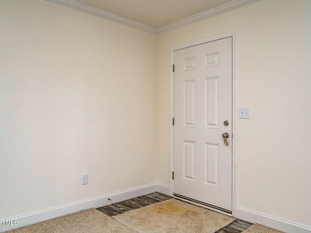 interior space featuring crown molding