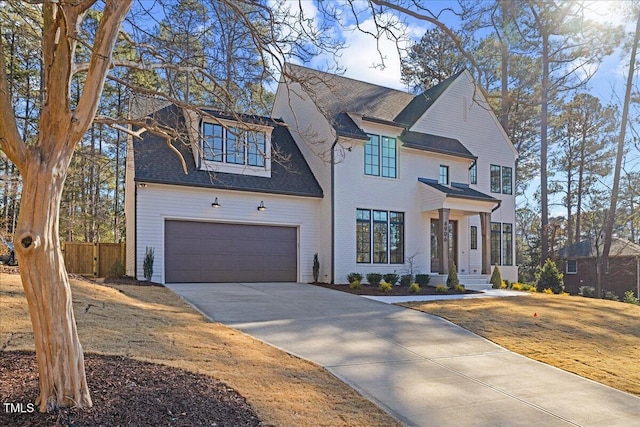 view of front of house featuring a garage