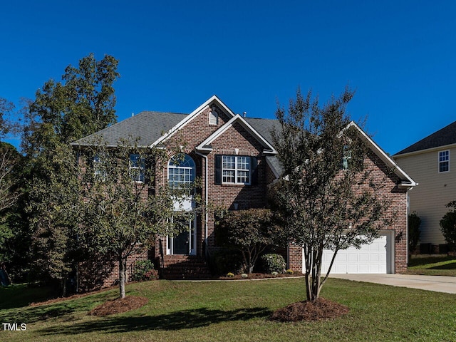 front facade with a front yard