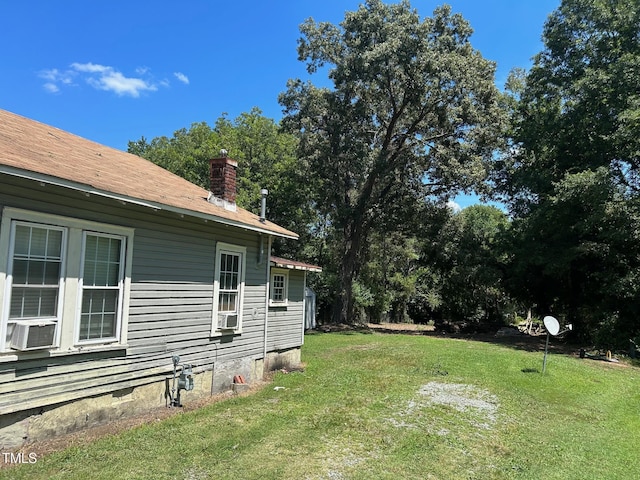 view of yard with cooling unit