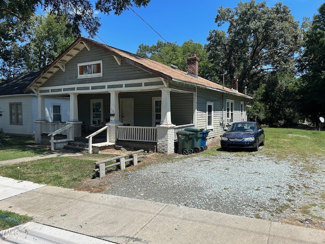 view of front of property with a porch