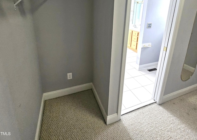 interior space with light colored carpet