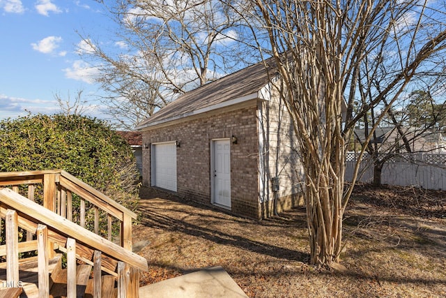 view of outdoor structure featuring a garage