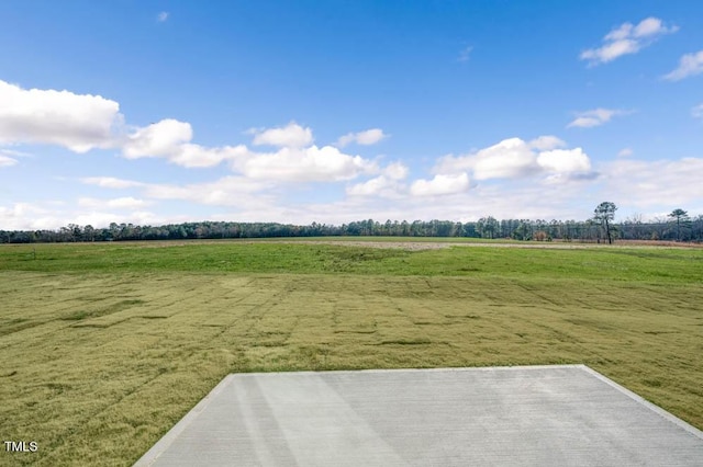 view of yard featuring a rural view