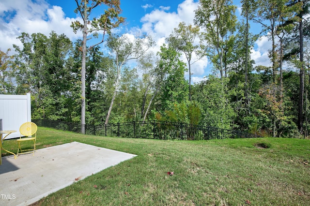 view of yard with a patio area