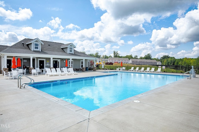 view of pool with a patio