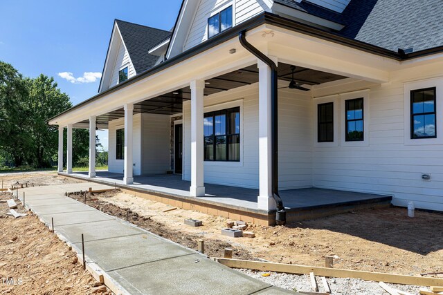 6509 Zebulon Rd, Wake Forest, NC 27587 - porch with a ceiling fan