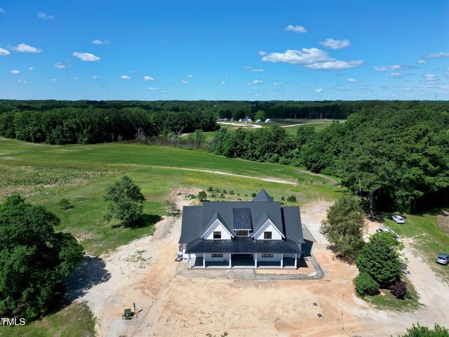 6509 Zebulon Rd, Wake Forest, NC 27587 - aerial view of property and surrounding area featuring a forest
