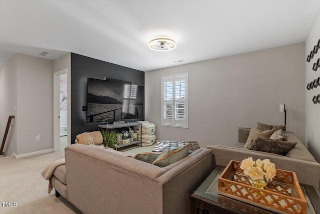 view of carpeted living room