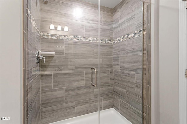 bathroom with an enclosed shower