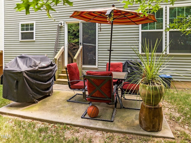 view of patio / terrace with area for grilling