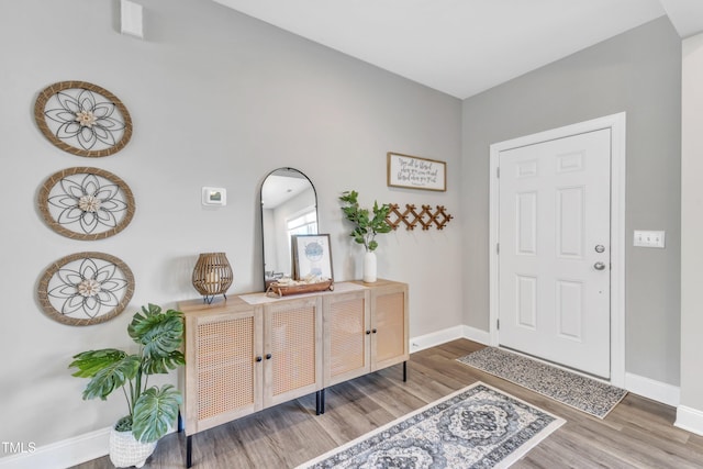 foyer featuring hardwood / wood-style flooring