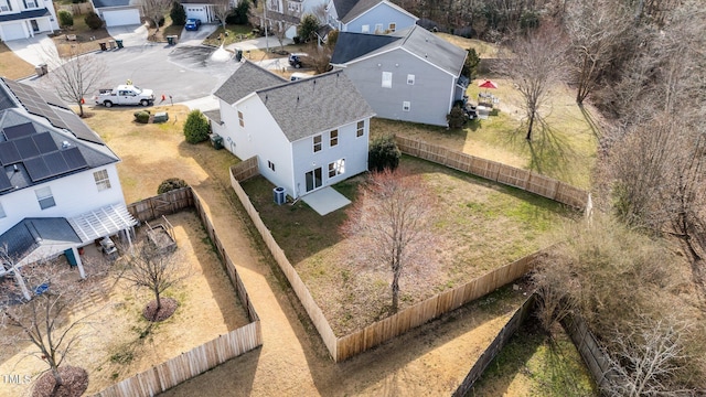 bird's eye view with a residential view