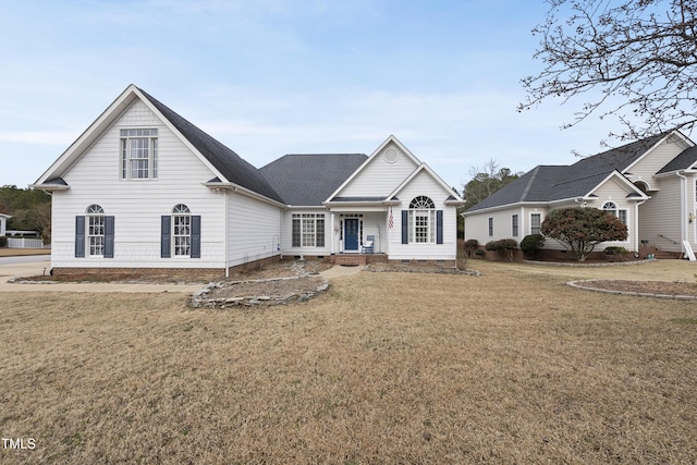 view of front of house featuring a front yard