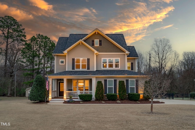 view of front of house with a porch