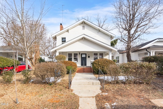 bungalow-style house featuring a porch