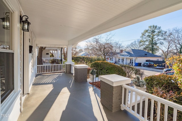 view of patio with covered porch