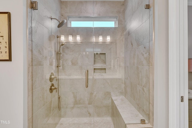 bathroom with an enclosed shower