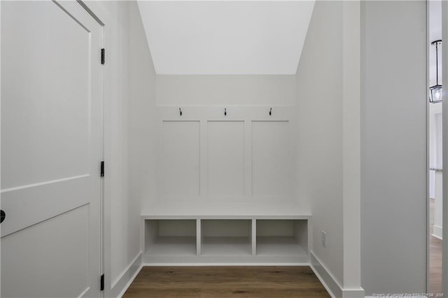 4935 High Branch Ct, Stedman, NC 28391 - mudroom with dark wood finished floors and baseboards