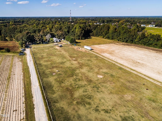 drone / aerial view featuring a rural view