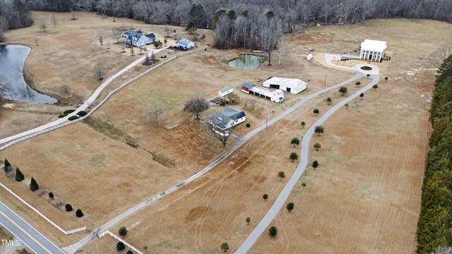 bird's eye view with a rural view