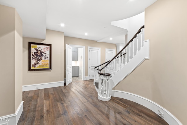 entrance foyer featuring hardwood / wood-style floors