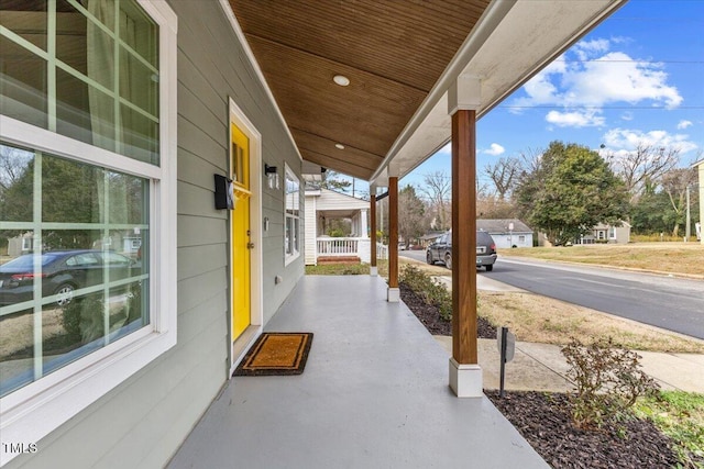 view of patio with covered porch