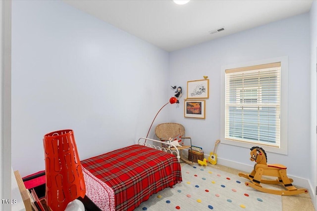 view of carpeted bedroom