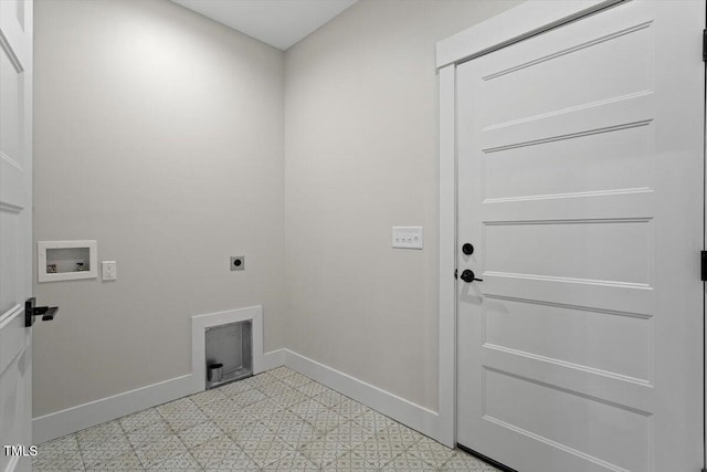 laundry room featuring hookup for a washing machine and electric dryer hookup