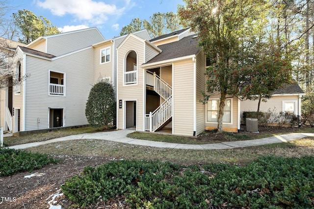 view of building exterior with cooling unit