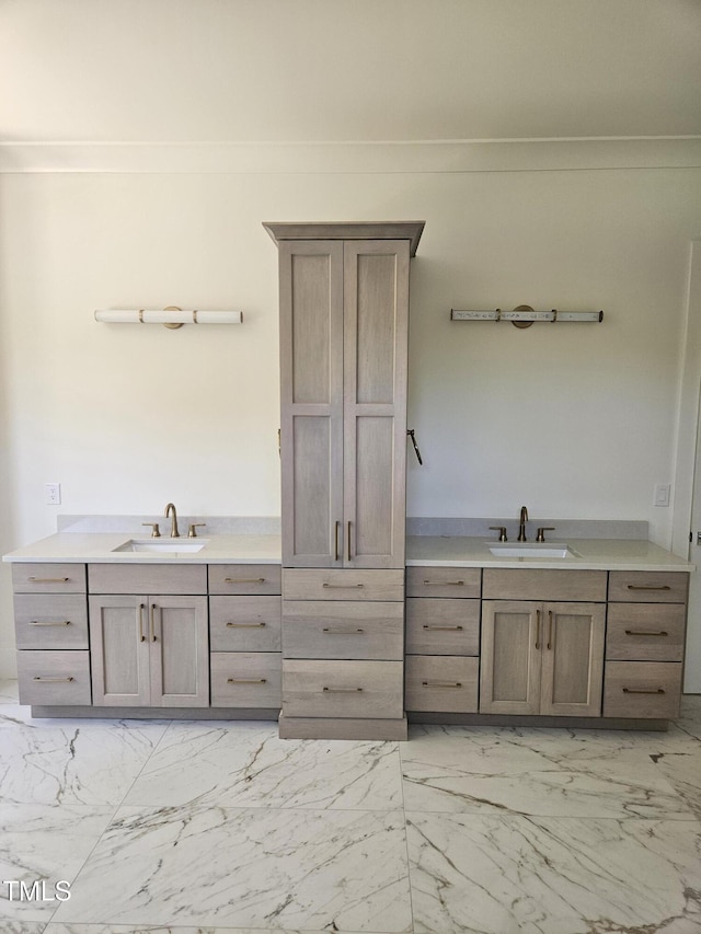 109 Evander Way, Pittsboro, NC 27312 - full bathroom featuring vanity and marble look tile flooring