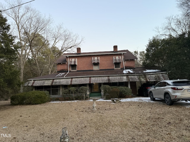 view of property with a front yard