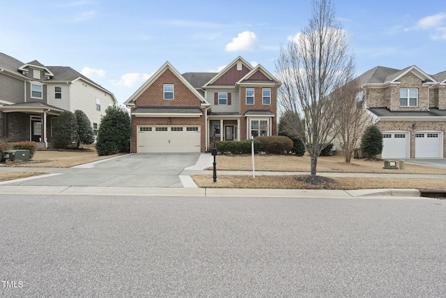 craftsman-style home featuring a garage