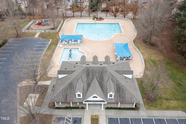 birds eye view of property