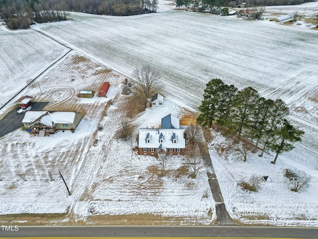 view of snowy aerial view