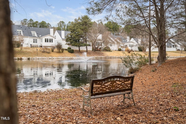 view of water feature