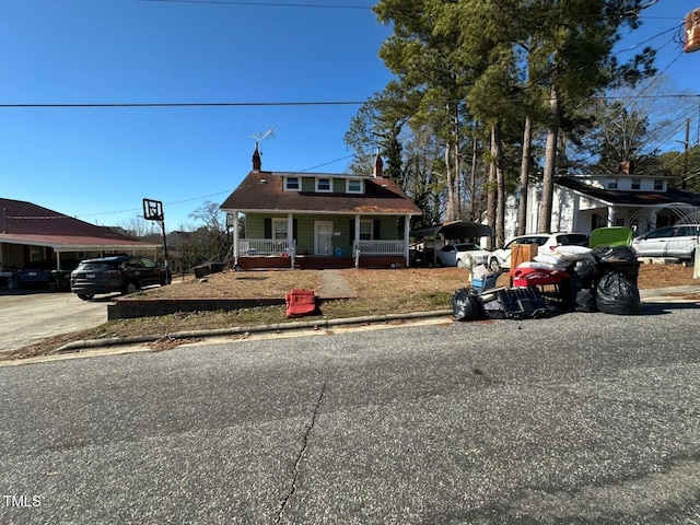 view of front of house featuring covered porch